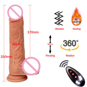 Vibrating Dildo Penis, Sex Adult Toys for Women, Remote Automatic Telescopic Swing Heating Phallus Realistic Vibrator G Spot