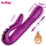 New Dildo Vibrator Automatic Telescopic Rotation Heating 10 Speeds Vibration G-spot Clitoris Vaginal Massage Sex Toys for Women
