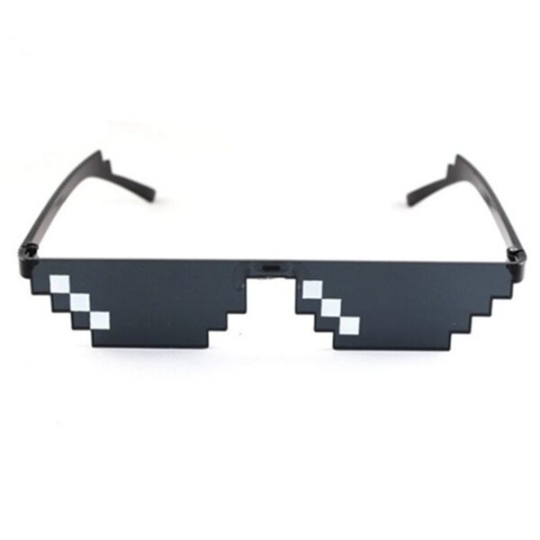 Mosaic Sunglasses Trick Toy Thug Life Glasses Coding Pixel Trendy Cool Glasses Women Men Black Mosaic Sunglass Kid Funny Eyewear - Image 6