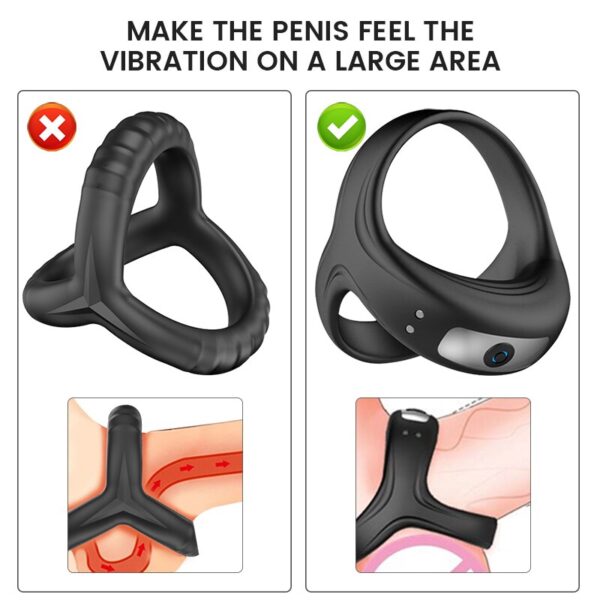 Penis Ring Vibration Cock Ring Erotic Delay Ejaculation Ring Sex Toys For Men Couple Rings Penis Sleeve Adult Supplies For Gay - Image 4