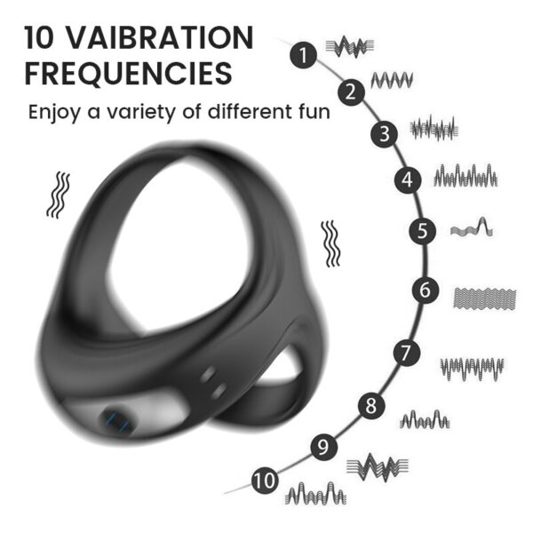 Penis Ring Vibration Cock Ring Erotic Delay Ejaculation Ring Sex Toys For Men Couple Rings Penis Sleeve Adult Supplies For Gay - Image 6