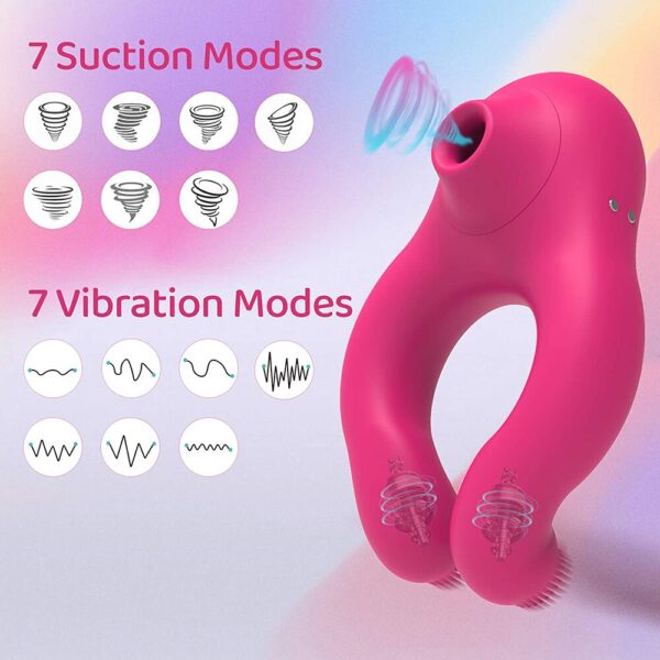 Vibrating Cock Ring Male Delay Ejaculation Penis Ring Clitoral Sucking Vibrator Sex Toys for Couples Adult Goods 18 Sex - Image 2