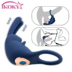Vibrating Cock Ring Male Delay Ejaculation Clitoris Stimulation 10 Speeds Penis Rings Vibrator Massager Sex Toys for Men Couples