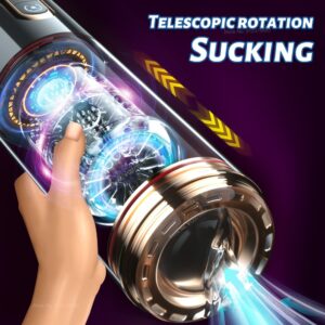 Automatic Telescopic Rotation Sucking Masturbation Cup for Men Real Vagina Blowjob Suction Sex Toys Male Masturbator Adults 18