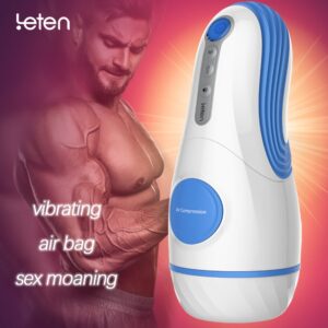 Leten Automatic Hip Vaginal Male Masturbator Vibrating Suck Sexy Moan 3 Feature Sex Machine Vibration Adult Sex Toys for Men