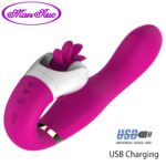 Man nuo Muti- Speed Dildo Vibrators Rotation Oral Sex Tongue Licking Toy G Spot Vibrating Clitoris Stimulator Sex Toys for Women