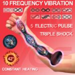 Electric Shock Anal Plug Bead Prostate Massager Heating Butt Female Masturbator Erotic Sex Toys Vibrators for Couple Men Women