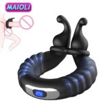 Penis Ring Vibrator Delay Ejaculation Cock Ring Adjustable Size Longer Harder Chastity Device Prostate Massager Sex Toy for Men