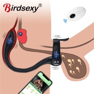 Sexy Toys Cockring for Men Couples APP Control Bluetooth Vibrator Adult goods for Men Masturbator Penis Ring Sexy Accessories
