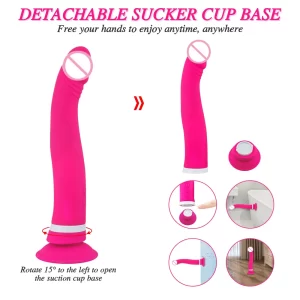 Dildo Penis Vibrator Rabbit G-spot Massager Vibrating Clitoral Stimulator Removable Suction Cup Audlt Sex Toys Women's 18
