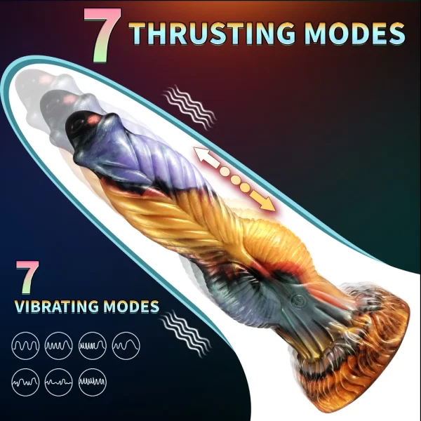 10 inch Thrusting Dildo Vibrator Sex Toys For Women Realistic Huge Vibrating Penis G-spot Anal Stimulation Soft Silicone Dildos - Image 3