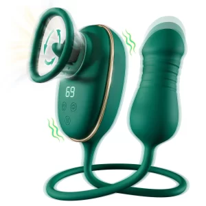 3 in 1 Vacuum Licking Vibrator for Women G Spot Massager Clitoris Stimulator Nipple Sucker Thrusting Dildo Sex Toys for Adult