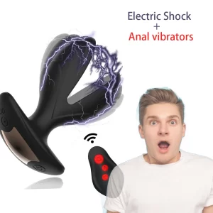 Vibrating Anal sex toys Prostate Massager Anal Expander Butt Electric Shock Pulse Plug Dildo Vibrator Adult sex toys for Men