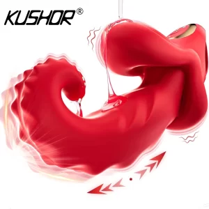 Thrusting Licking Tongue Vibrator for Women G Spot Clit Stimulator Female Masturbation Nipples Vagina Massager Adults Sex Toy