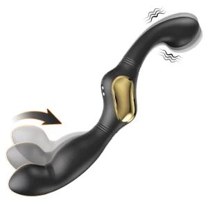 Male Anal Sex Toys Prostate Massager Vibrator for Men Gay Tapping Vibrating Curved Anal Dildo Butt Plug for Men Women Couples