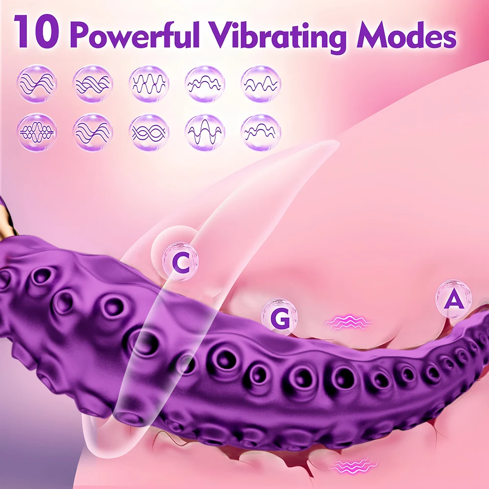 Octopus Tentacle Vibrator Female G Spot Clit Vagina Stimulation 360° Rotation Silicone Dildo Masturbation Sex Toy for Women - Image 2