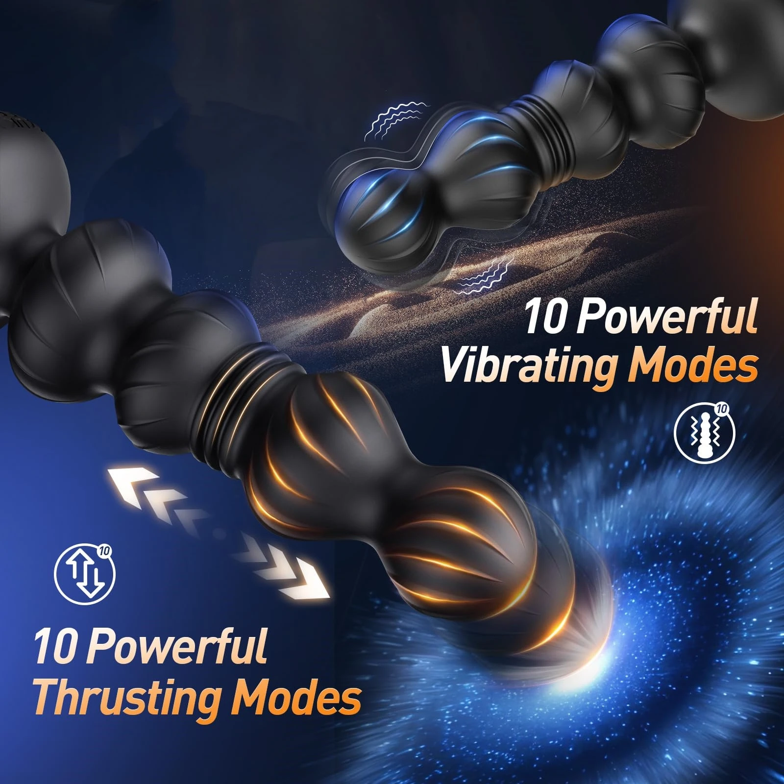 KUSHOR Thrusting Anal Bead Vibrator Male Prostate Massager APP Remote Control Butt Plug Trainer Adults Sex Toys for Men Women - Image 3